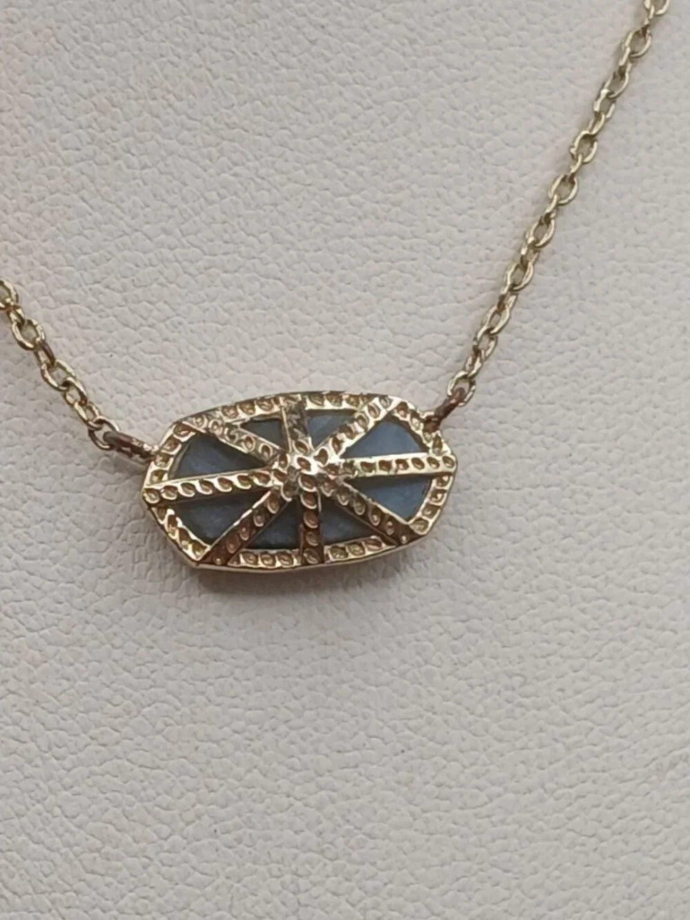 Kendra Scott Druzy Pendant Necklace 14k GP * Condition Read